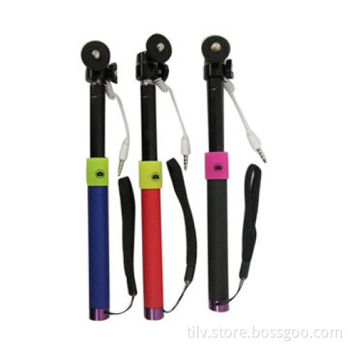 New Remote Control Wired Selfie Stick for Samsung and iPhone, No Need for Bluetooth and Battery